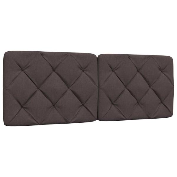 Bett mit Matratze Dunkelbraun 140x200 cm Stoff
