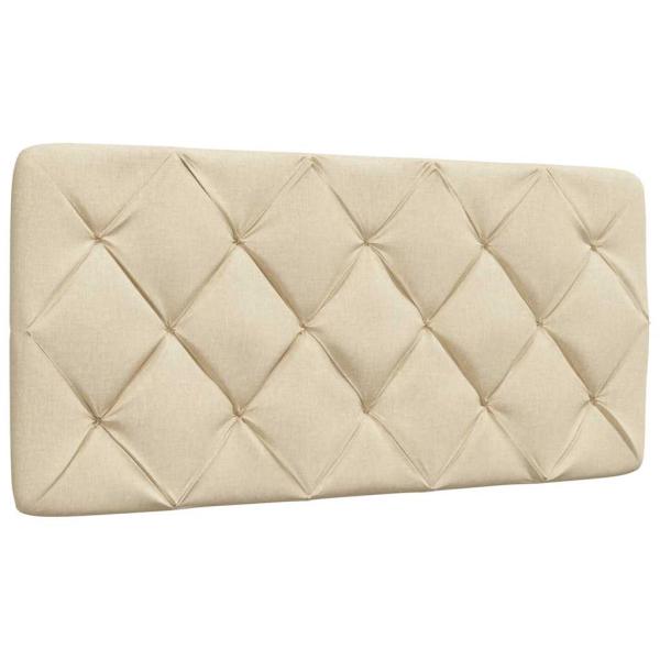 Bett mit Matratze Creme 100x200 cm Stoff