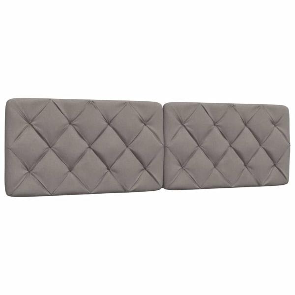 Bett mit Matratze Taupe 180x200 cm Stoff