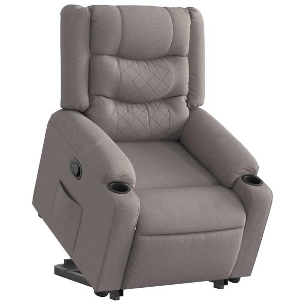 ARDEBO.de - Relaxsessel mit Aufstehhilfe Taupe Stoff