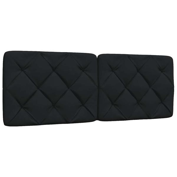 Bett mit Matratze Schwarz 140x200 cm Stoff