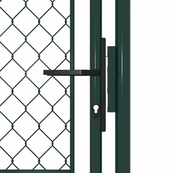 Gartentor aus Stahl 100 x 125 cm Grün