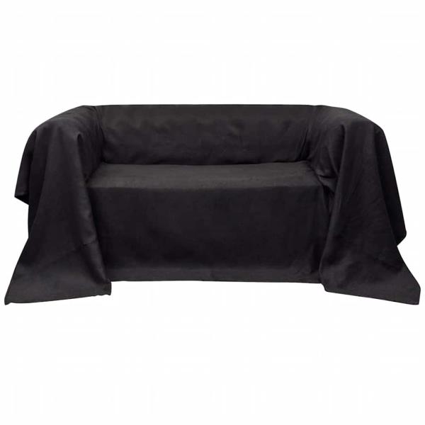 ARDEBO.de - Sofahusse aus Microsuede Anthrazit 210x280 cm