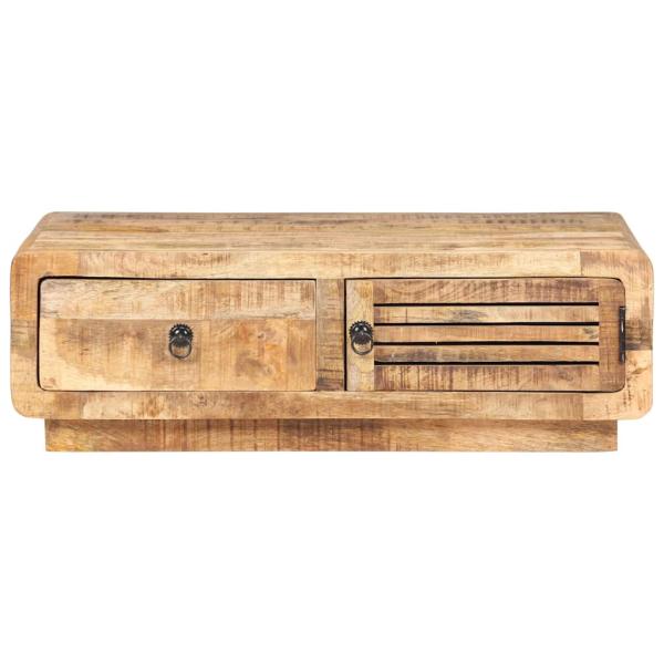 Couchtisch 90x60x29 cm Raues Mangoholz