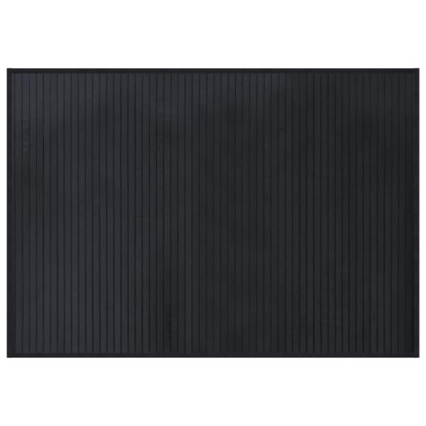 Teppich Rechteckig Schwarz 70x100 cm Bambus