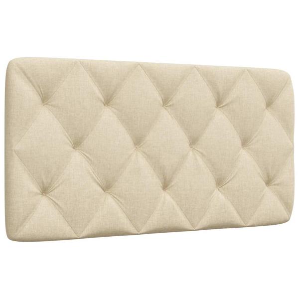 Kopfteil-Kissen Creme 100 cm Stoff