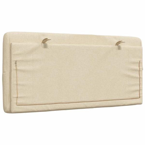 Kopfteil-Kissen Creme 100 cm Stoff