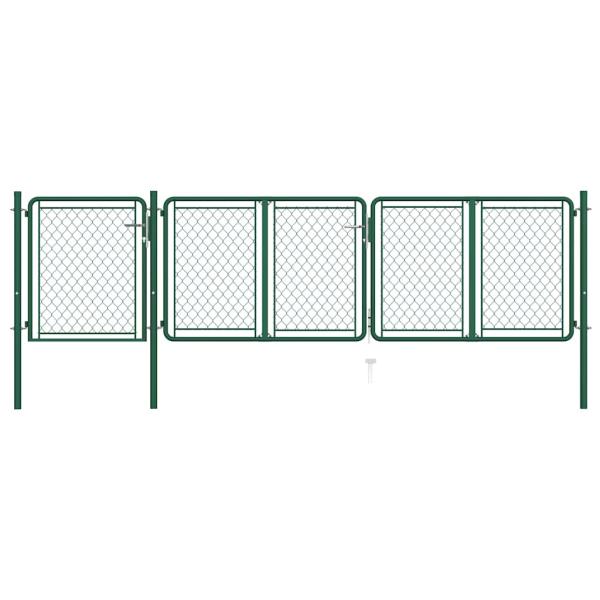 ARDEBO.de - Gartentor aus Stahl 400 x 100 cm Grün