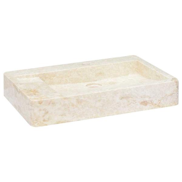 ARDEBO.de - Waschbecken Creme 58x39x10 cm Marmor
