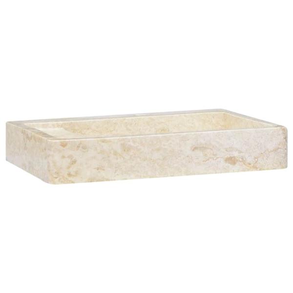Waschbecken Creme 58x39x10 cm Marmor