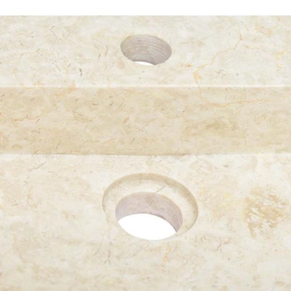 Waschbecken Creme 58x39x10 cm Marmor