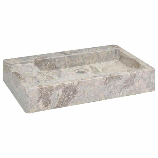 ARDEBO.de - Waschbecken Grau 58x39x10 cm Marmor