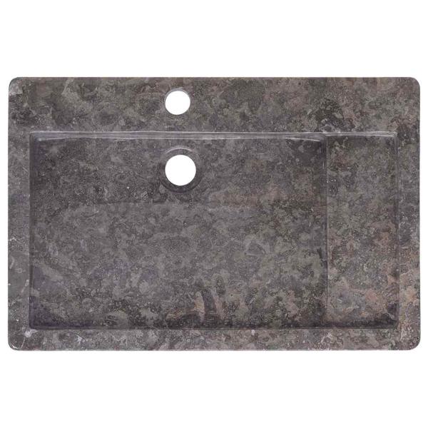 Waschbecken Grau 58x39x10 cm Marmor