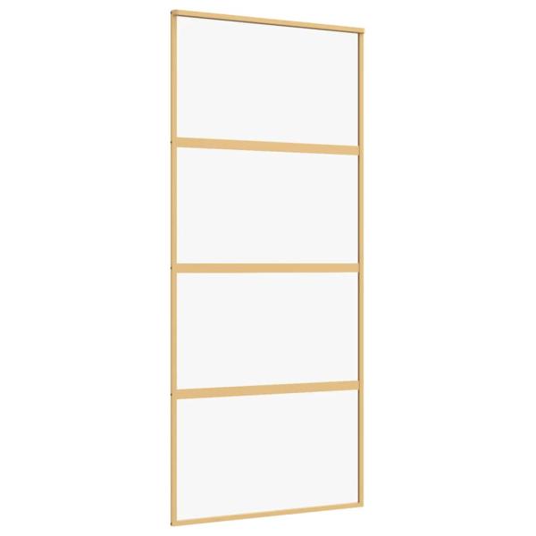 Schiebetür Golden 90x205 cm ESG-Klarglas und Aluminium