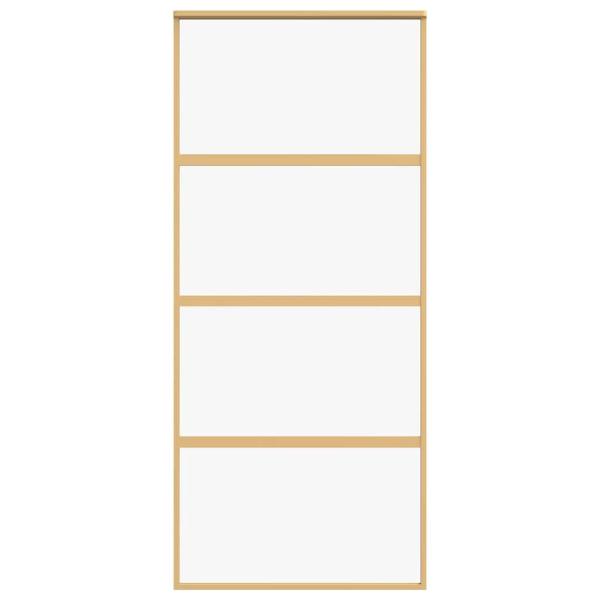 Schiebetür Golden 90x205 cm ESG-Klarglas und Aluminium