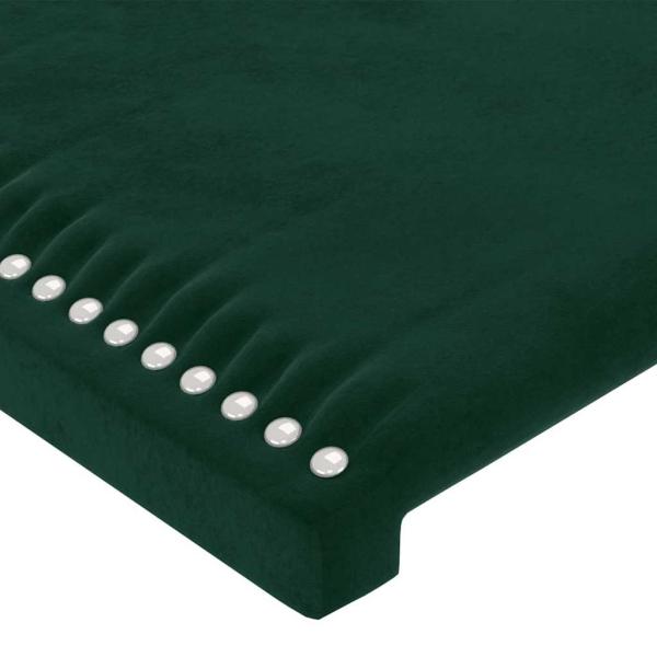 Kopfteil mit Ohren Dunkelgrün 203x23x118/128 cm Samt