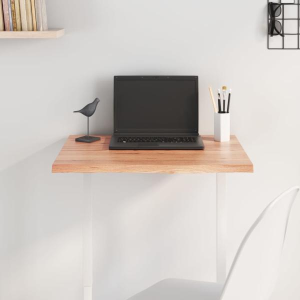 ARDEBO.de - Tischplatte Hellbraun 60x40x2 cm Massivholz Eiche Behandelt