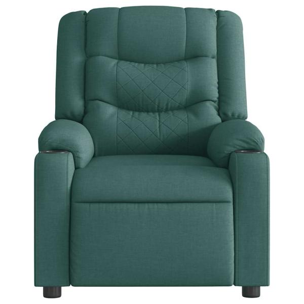 Massagesessel Elektrisch Dunkelgr?n Stoff