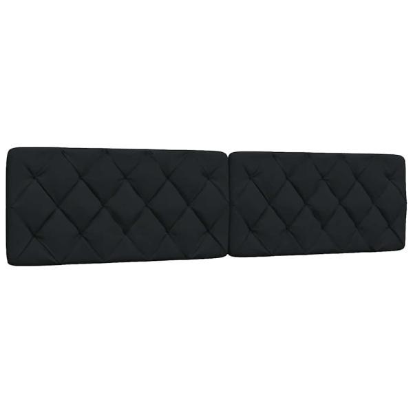 Bett mit Matratze Schwarz 200x200 cm Stoff