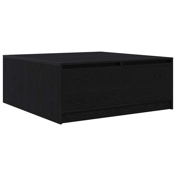 Couchtisch mit Schubladen Schwarz Eichen-Optik 100x100x40 cm