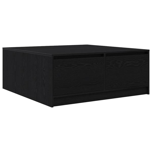 Couchtisch mit Schubladen Schwarz Eichen-Optik 100x100x40 cm