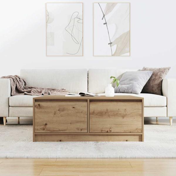 Couchtisch mit Schubladen Artisan-Eiche 100x100x40 cm