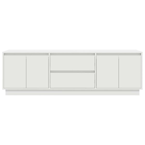 TV-Schrank mit LED-Leuchten Weiß 160,5x41x50 cm
