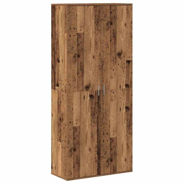 Highboard 80 x 35 x 180 cm Holzwerkstoff Altholz