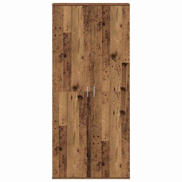 Highboard 80 x 35 x 180 cm Holzwerkstoff Altholz