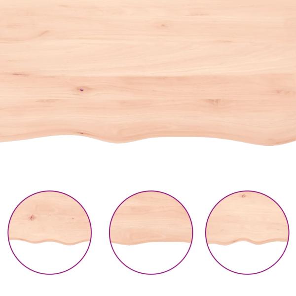 Wandregal 40x10x2 cm Massivholz Eiche Unbehandelt