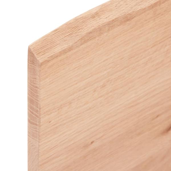 Wandregal Hellbraun 40x10x2 cm Massivholz Eiche Behandelt