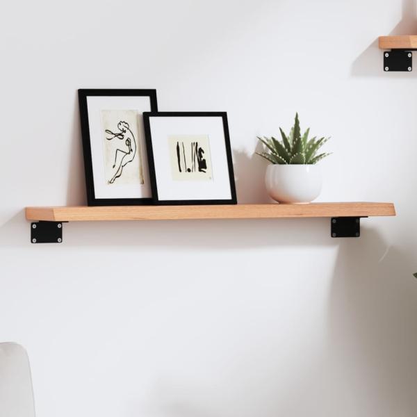 ARDEBO.de - Wandregal Hellbraun 60x10x2 cm Massivholz Eiche Behandelt