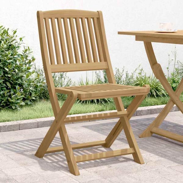 ARDEBO.de - Klappst?hle, 2 St?ck, 57 x 48,5 x 90 cm, Massivholz Akazie
