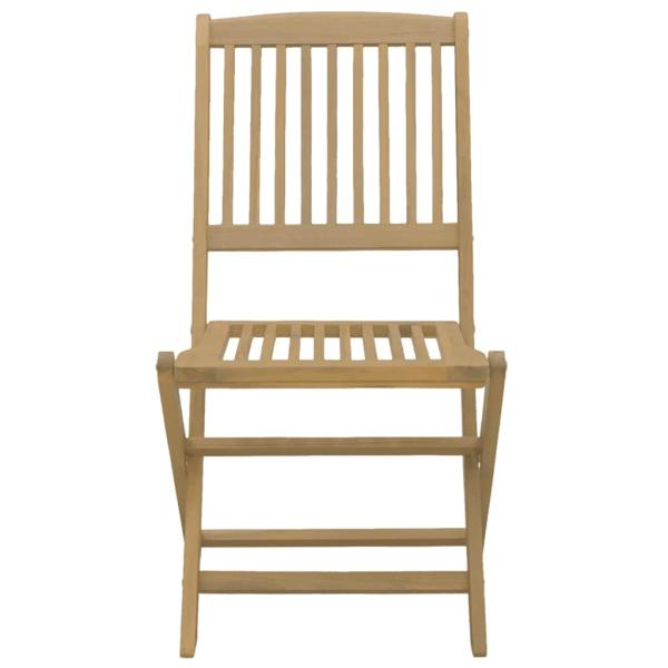 Klappst?hle, 2 St?ck, 57 x 48,5 x 90 cm, Massivholz Akazie