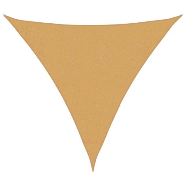 Sonnensegel 160 g/m² Dreieckig Sandfarben 3,6x3,6x3,6 m HDPE
