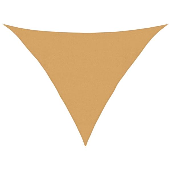 Sonnensegel 160 g/m² Dreieckig Sandfarben 4x4x5,8 m HDPE