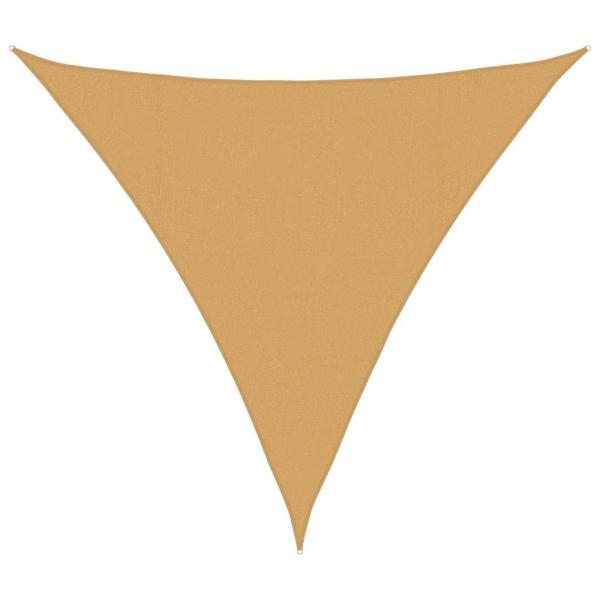 Sonnensegel 160 g/m² Dreieckig Sandfarben 4,5x4,5x4,5 m HDPE