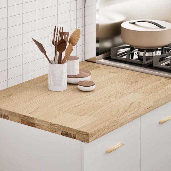 ARDEBO.de - Küchenarbeitsplatte 80x63,5x4 cm Massivholz Eiche Rechteckig