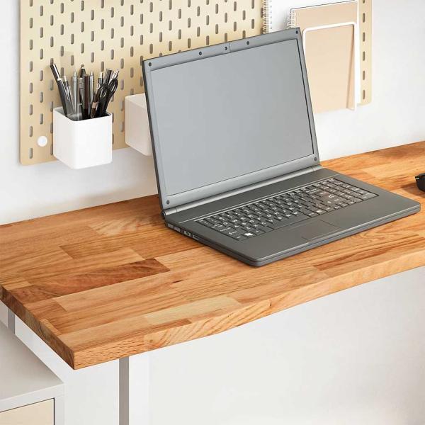 ARDEBO.de - Schreibtischplatte Hellbraun 160x50x2,5 cm Massivholz Eiche
