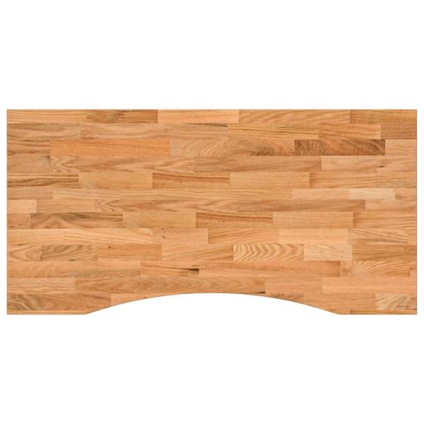 Schreibtischplatte Hellbraun 100x60x2,5 cm Massivholz Eiche
