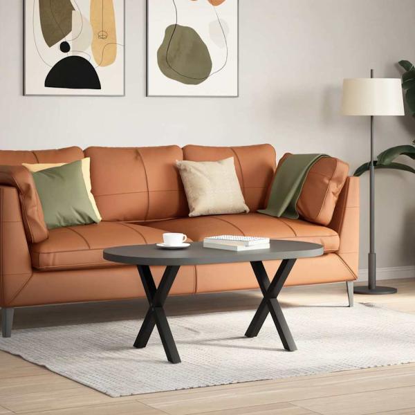 ARDEBO.de - Couchtischbeine X-Form 2 Stk. Schwarz 60x(42-43) cm Stahl