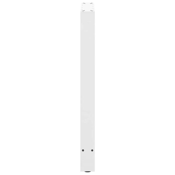 Bartischbeine Weiß 2 Stk. 60x(90-91) cm Stahl