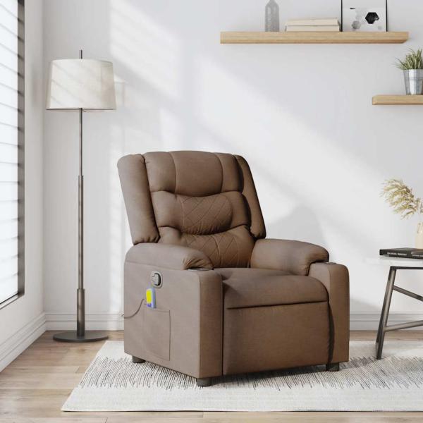 ARDEBO.de - Massagesessel Braun Stoff