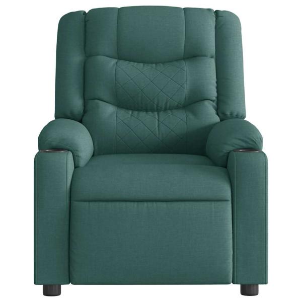 Massagesessel Dunkelgr?n Stoff