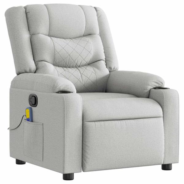 Massagesessel Wolkengrau Stoff