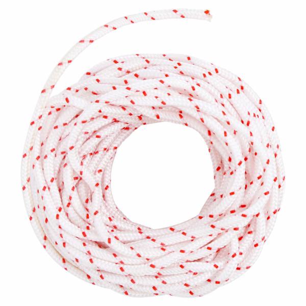 Starterseil Weiß und Rot Ø4 mm 10 m Nylon