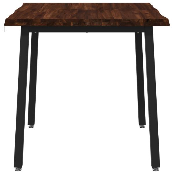 80 x 80 x 75 cm Massivholz Akazie Dunkelbraun und Schwarz