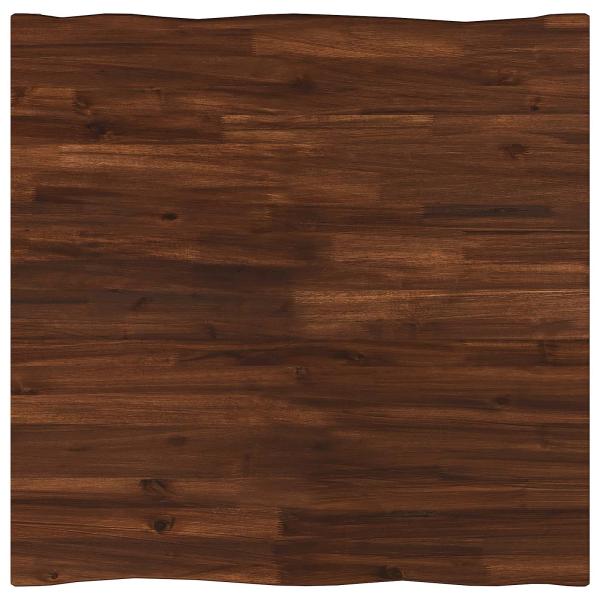 80 x 80 x 75 cm Massivholz Akazie Dunkelbraun und Schwarz