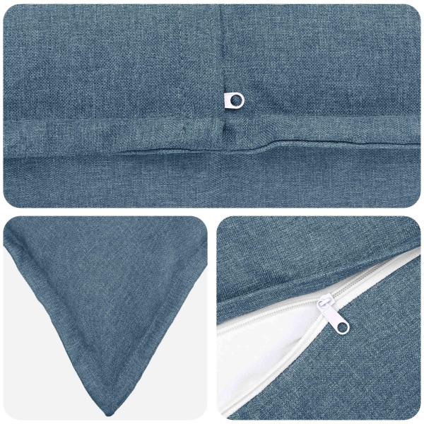 Kissen 2 stk. HOUTEN Jeans blau 40 x 60 cm Kunstleinen