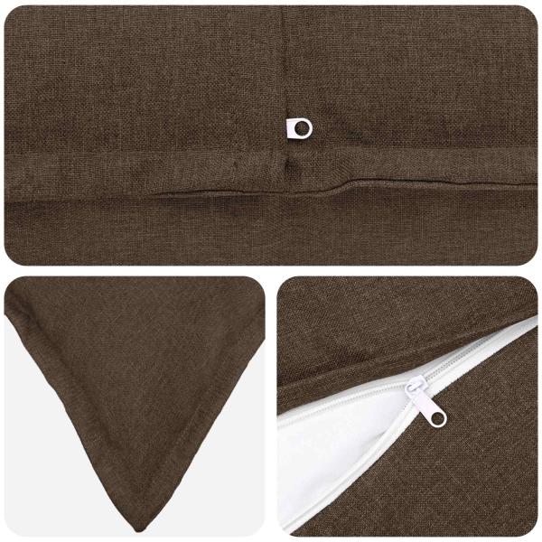 Kissen mit Kissen HOUTEN 2 Stk. Taupe Kunstleinen